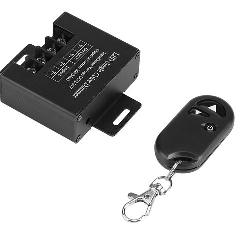 Variateur LED monochrome 12-24 V CC 20 A + télécommande sans fil à 3 boutons (1/5)