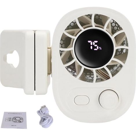 Ventilador de cintura,ventilador para exteriores,enfriador portátil con rotación de 360°,velocidad ajustable,2,44 x 1,77 x 2,48 pulgadas (1/5)