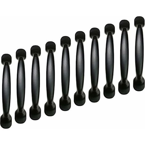 10 poignées de cuisine noires de 96 mm, poignées de porte, poignées de tiroir, poignées de meubles de chambre