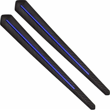 2 x strisce di protezione per paraurti anteriore e posteriore, protezioni anti-collisione blu (1/5)