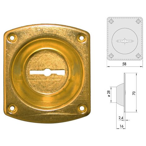 Couvre-culasse pour serrure Cisa à carte 06083/00/0 – plaque de finition