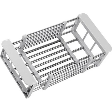 Étagère de rangement coulissante en acier inoxydable pour cuisine, panier d'évier, égouttoir à fruits et à vaisselle-AquaForge (1/2)