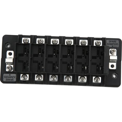 Boîte à fusibles à 6 voies avec disjoncteur et capuchon étanche pour la protection des circuits des véhicules et des navires (1/5)