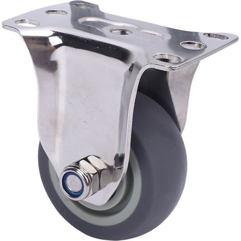 Roulette directionnelle 3 pouces acier inox 304 silentieuse TPR pour chariot meuble établi capacité 60kg (1/5)