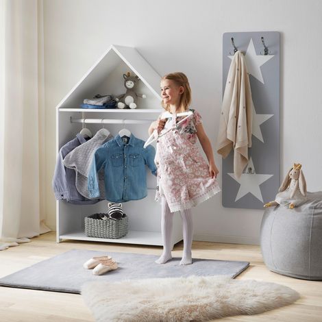 Mömax Kindergarderobe Arianna Grau/Weiß (1/5)