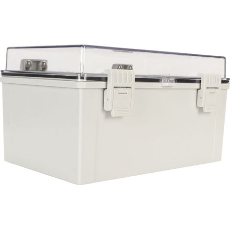 Boîte de jonction électrique étanche IP66 avec couvercle transparent et verrouillage rapide, 300 x 200 x 170 mm (1/5)
