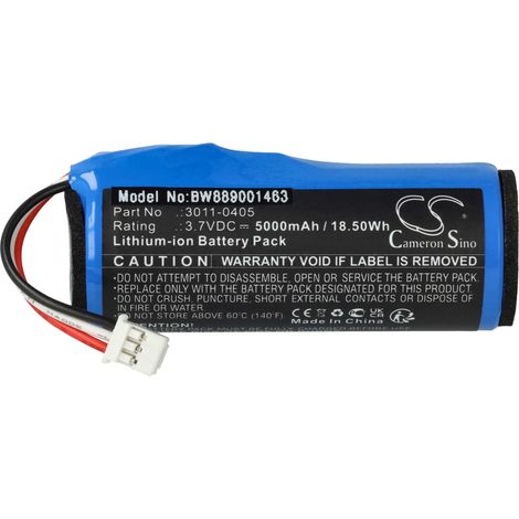 vhbw Akku kompatibel mit Minelab Equinox 600, 800 Metalldetektor (5000 mAh, 3,7 V, Li-Ion)