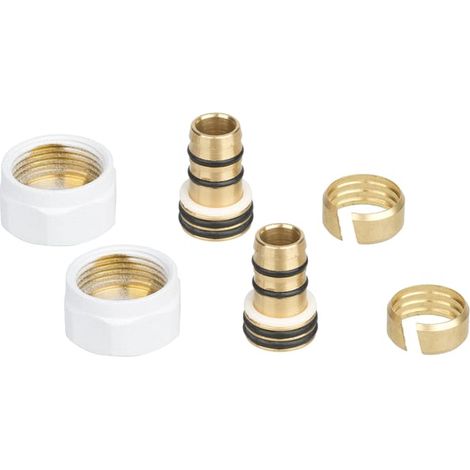 Raccord de radiateur  PEX 16 mm x M22 blanc LUXRAD 2 pièces (1/2)