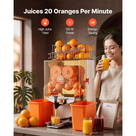 Presse Agrumes Pro Extracteur de Jus Électrique 120 W avec Robinet, Pour Bar à Jus Restaurant Supermarché Primeur, Presse Orange Co… (1/5)