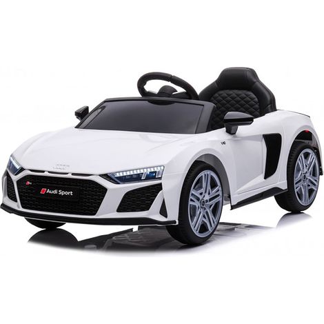 Macchina Elettrica per Bambini 12V Licenza Ufficiale Audi R8 New Spyder con Telecomando e Sedile in pelle Bianco (1/5)