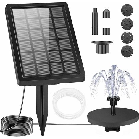 Fontaine solaire extérieure - Pompe de bassin 5 W filtre - Pompe à eau solaire extérieure conduite d'eau mini étang jeu d'eau