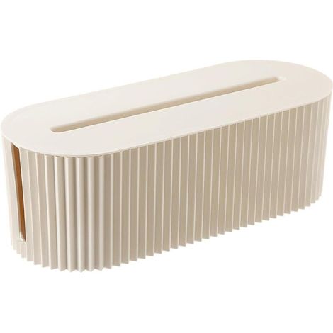 Rangement câbles Blanche, Rangement câbles, pour éviter l'enchevêtrement, Rangement pour Cacher Les multiprises, adaptateurs et câbles, Protection des Enfants Animaux