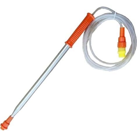 Perche télescopique en acier inoxydable pour pulvérisateur de jardin électrique. Rallonge robuste et facile à assembler pour brumisation et arrosage des plantes. (1/4)