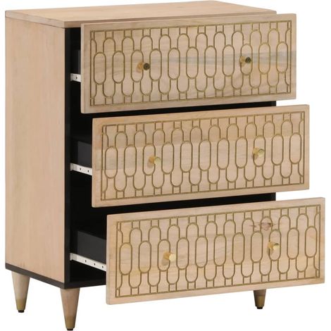Buffet,Bahut,Armoire latérale 60x33x75 cm bois massif de manguier CFW80326 (1/5)