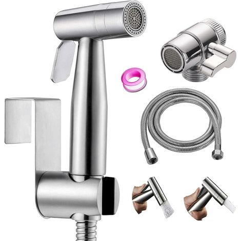 Kit Douchette wc,Pulvérisateur de toilette pour bidet,jet à deux fonctions, facile à installer, Pulvérisateur pour L'hygiène Personnelle (1/5)