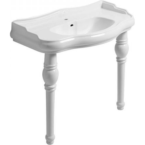 Cristina Ondyna – Pieds en céramique pour lavabo blanc – Lot de 2 – Résistants à l'eau – WPG1083 (1/4)