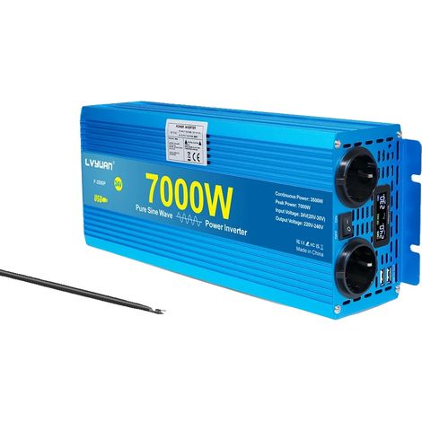 Reiner Sinus-Wechselrichter, LCD-Bildschirm, vielseitige Eingangsspannung, 24 V, 7000 W, 2 EU (1/2)