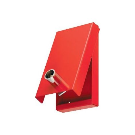 Fireless – Boite à clés pompier – Fermeture clé triangle 14mm – Tôle laquée rouge – Dimensions L 115 x H 210 x P 32 + 30mm