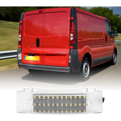 Éclairage de Plaque d'immatriculation LED pour Vivaro A B 1x Feux de Plaque LED pour Trafic II III NV300 Primastar Talento I Canbus SMD Blanc Plug Play (1/5)