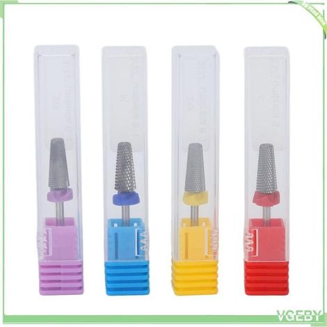 Forets à ongles - FAFEICY - Pack 4 - Carbure de tungstène - Rotation bi-directionnelle - Boîte de rangement (1/5)