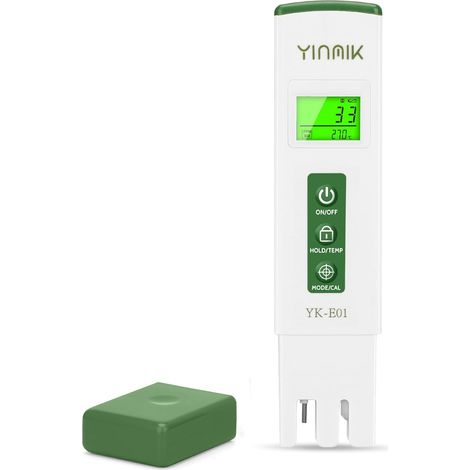 Testeur d'eau Numérique TDS Mètre,Mètre TDS pour l'eau,3 en 1 TDS/Temp/EC Meter, PPM Meter pour l'eau Filtre, Le système RO, l'eau de la Ville et l'eau filtrée,hydroponique (1/5)
