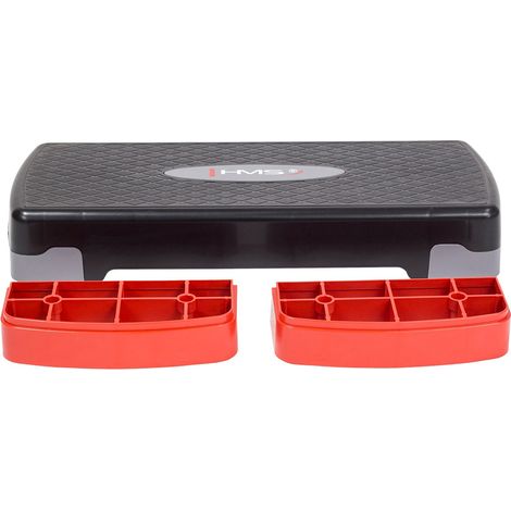 Piattaforma per step aerobico nerorosso altezza regolabile (1/5)