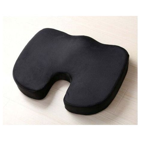 Coussin de siège en mousse à mémoire de forme pour chaise de bureau, coussin de siège confortable orthopédique antidérapant, coussin de siège pour sciatique, soulagement des douleurs dorsales du coccy (1/4)
