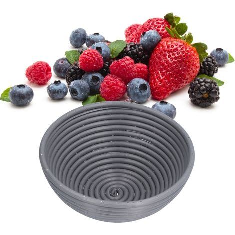 Cesta de pan lavable, molde de fermentación innovador para hornear en casa, gris oscuro, 20x8cm (1/5)