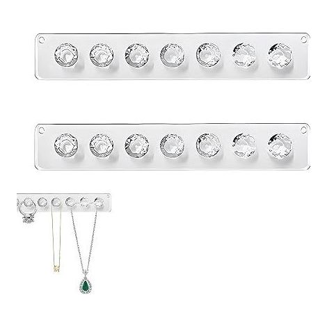 Jewellery Organiser for Necklaces, Bracelets, Necklace Holder, Wall Jewellery Storage, Hanging Jewellery Holder Acrylic (1/4)