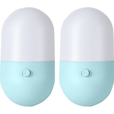 Veilleuse Murale Automatique - Capteur de Luminosité - Éclairage Doux Blanc Chaud - Pour Chambre Enfant Couloir Salle de Bain - 2 Pièces (1/5)