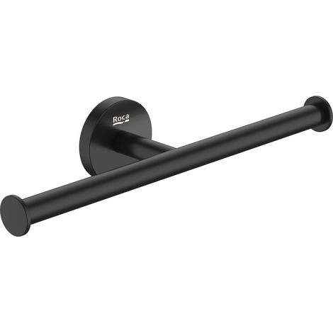 Portarrollo sin tapa doble ROUND HOTELS - ROCA Color: Negro mate