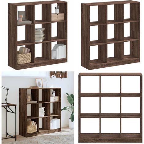 Bibliothèque chêne marron 102x32x108 cm bois d'ingénierie - Bibliothèque - Meuble Rangement - Étagère - Bibliothèque Design - Bibliothèque Moderne - Home & Living (1/5)