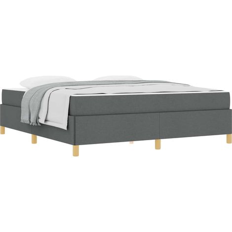 Maison Exclusive - Bettrahmen Dunkelgrau 180 x 200 cm Stoff (1/5)