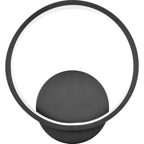 Applique LED moderna 18W 4000K nera ring Polux Roman (1/3)