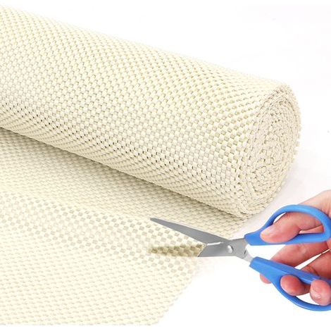 Rutschfeste Küchenschrank-Einlagerolle, wasserfester Schubladenschutz ohne Klebstoff, PVC-Schubladenbodenmatte für Küchentisch und -schrank, Weiß (40 cm x 300 cm) (1/5)
