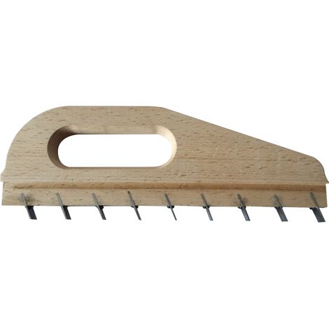 Sciotte à lame lisse 30 x 10 cm – Acier extra-dur sans lame longitudinale – Poignée bois – Pour travailler pierres tendres et enduits