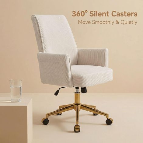 Chaise de bureau pivotante et réglable – Dossier mi‑haut, revêtement rayé, design ergonomique – Choix idéal pour le travail (1/5)
