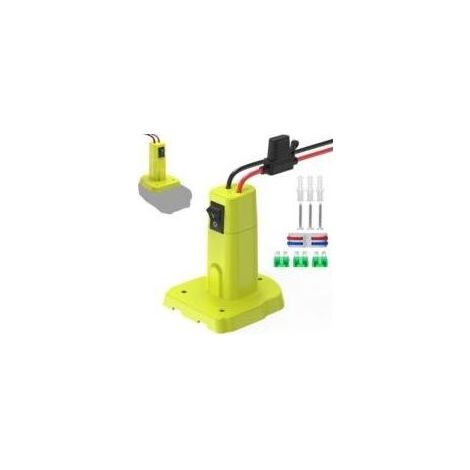 Adaptateur Power Wheel compatible avec batterie Ryobi 18 V, kit convertisseur de batterie amélioré avec interrupteur, fusible et bornes de câble, câble 12 AWG (1/5)