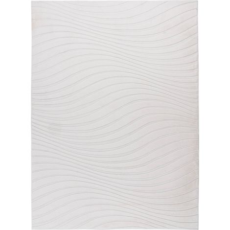 Tapis intérieur ivoire robuste poil court élégant - 150 x 80 cm (1/5)