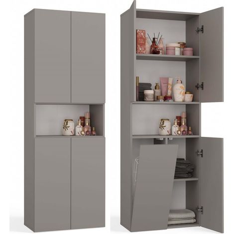 Mobile da bagno, Argilla, 60 x 30 x 174 cm (1/5)
