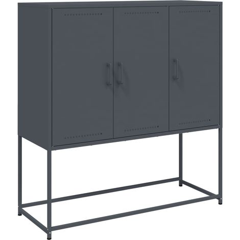 Maison Exclusive - Credenza Antracite 100,5x39x107 cm in Acciaio