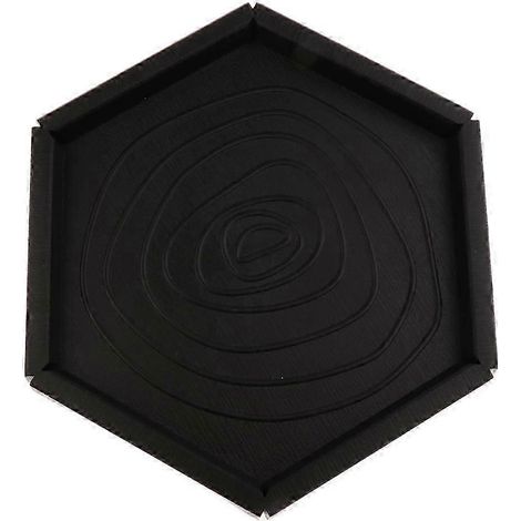 Bol rond pour nourriture et eau, récipient pour reptiles et tortues, support noir-Hexagon (1/5)