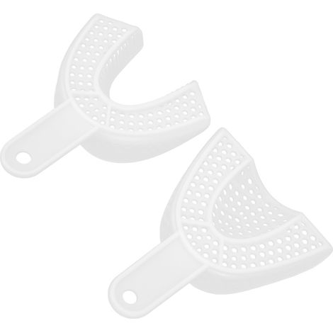 Plateaux d'empreinte dentaire jetables en plastique - Fournitures portables pour soins dentaires et buccaux (1/5)