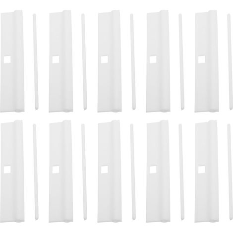 Lot de 20 Lamelles de Remplacement pour Stores Verticaux en PVC Blanc 89mm, Accessoires Polyvalents Faciles à Nettoyer pour Réparation et Entretien de Stores Intérieurs (1/5)