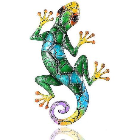 Gecko-Gartenfiguren aus Metall, eiserne Gartendekorationen für Haus und Garten - 1 (1/5)