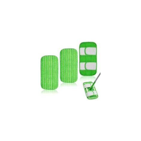 Set mit 3 wiederverwendbaren Ersatztüchern, kompatibel mit Swiffer Sweeper, für Nass- und Trockenreinigung, Mikrofaser-Wischmopp-Pads, geeignet für viele Bodenarten - Crezuo