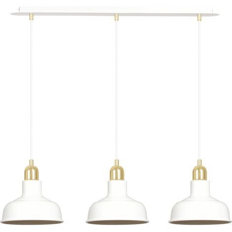 Lampada a Sospensione Ibor, Acciaio verniciato a polvere, Bianco, 72x100x21 cm (1/5)