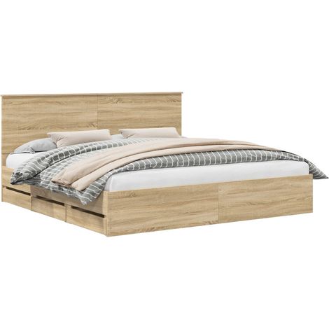 Maison Exclusive - Estructura de cama Roble Sonoma 200 x 200 cm M (1/5)
