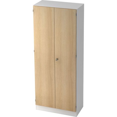 bümö office Garderobenschrank   Weiß/Eiche