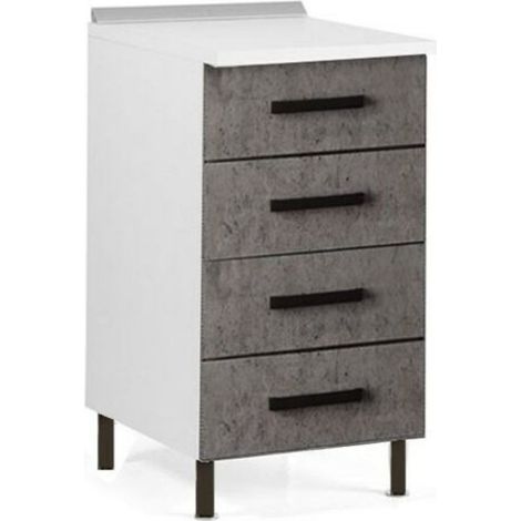 Cassettiera 4 cassetti 40x50x85H colore cemento
